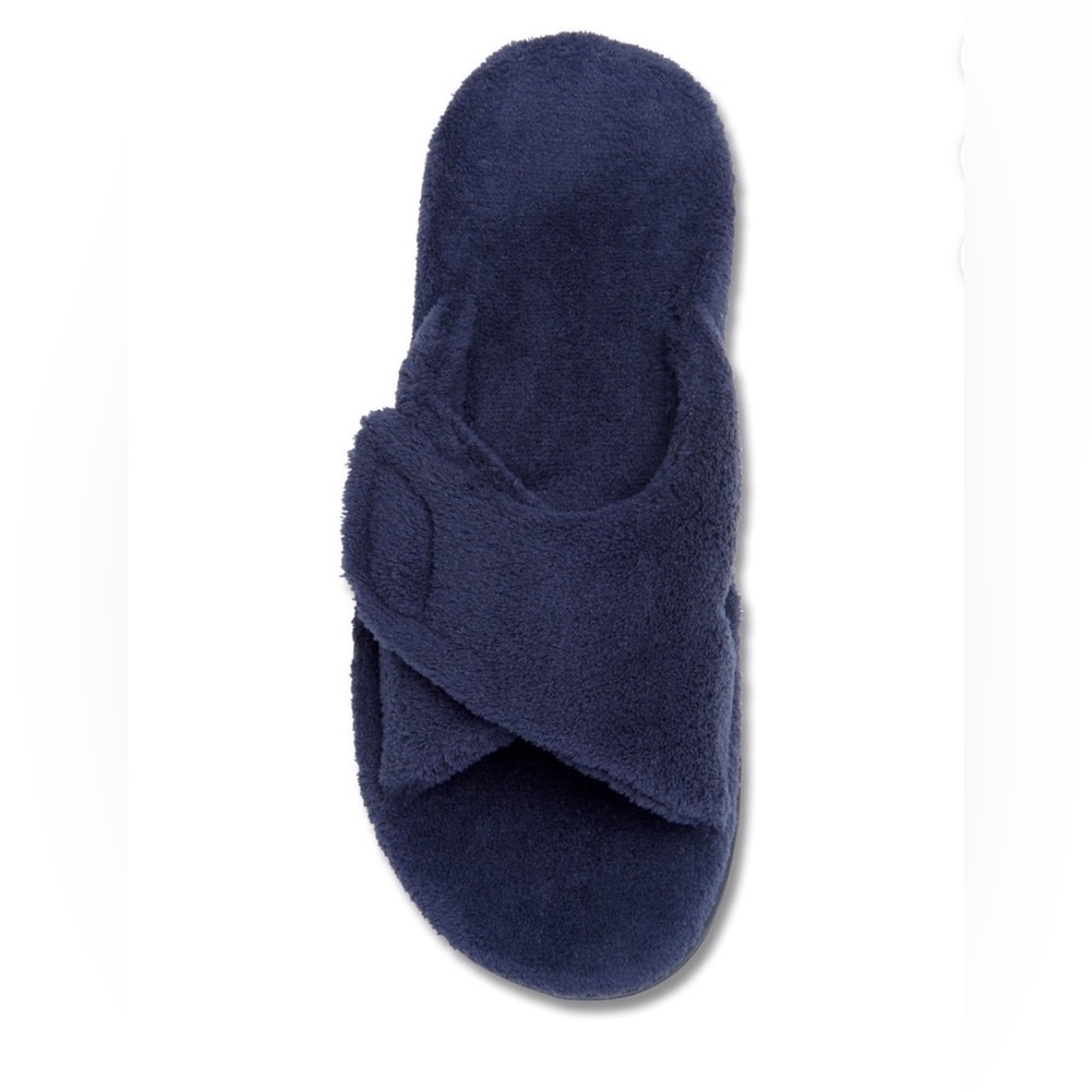 Vionic Relax Navy Terry Cloth Orthaheel Slippers in Size 7. New in Box. - Picture 2 of 7